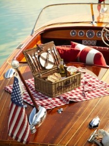 picnic on a boat