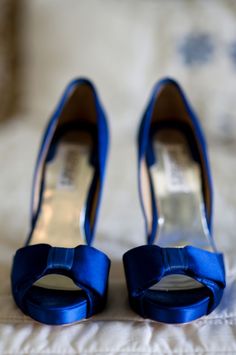 blue bow wedding shoes badgley mischka