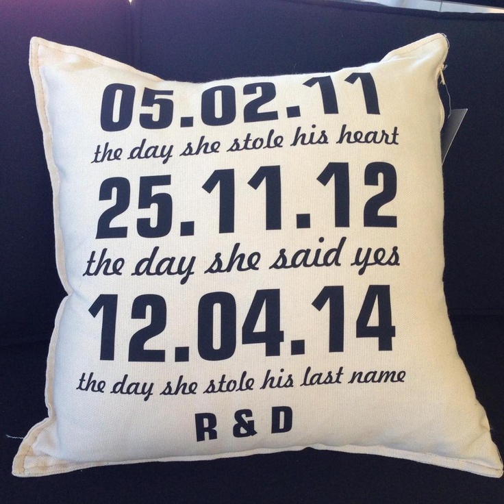 The Event Group, Pittsburgh, wedding gift ideas, personalized dates, custom pillow