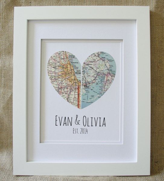 The Event Group, Pittsburgh, wedding gift ideas, personalized map