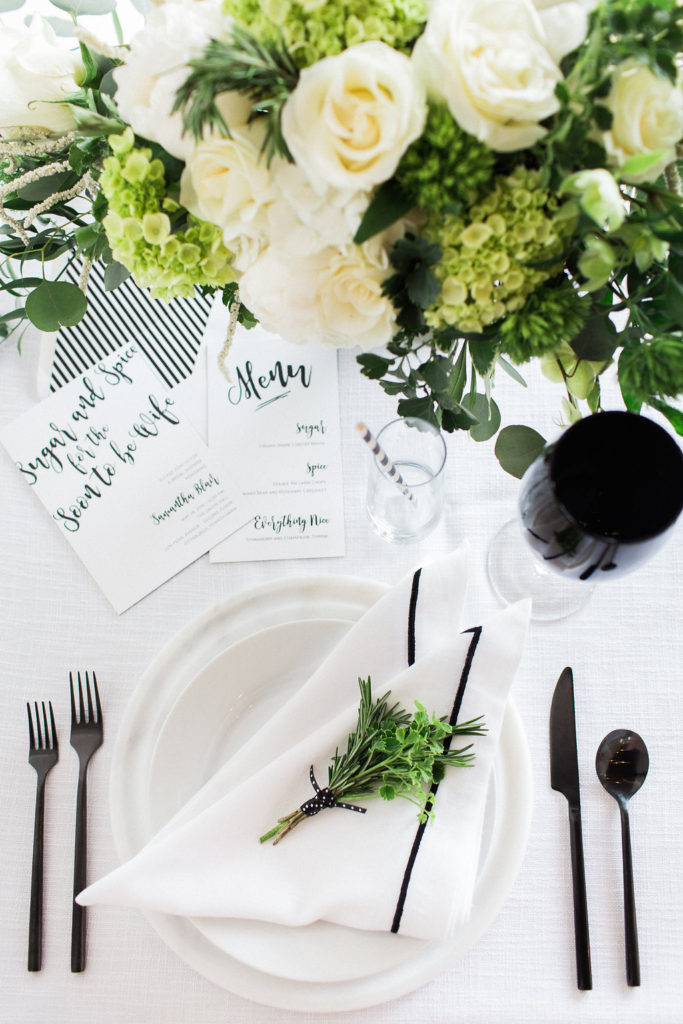 Sugar and Spice for the Soon to be Wife | Style Me Pretty | The Event Group | Pittsburgh | Black and White | Bridal Shower | Event Design | Wedding Planner | Lauren Renee Designs